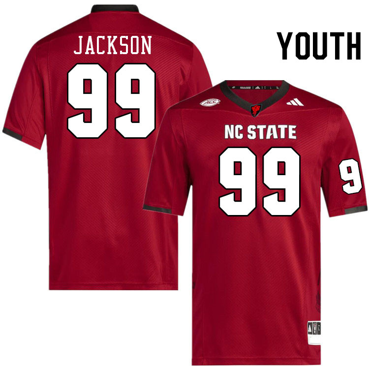 Youth #99 DJ Jackson NC State Wolfpack College Football Jerseys Stitched-Red